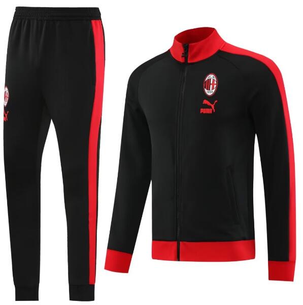 AC Milan 2023/24 Black Red Training Suit (Jacket+Trouser)