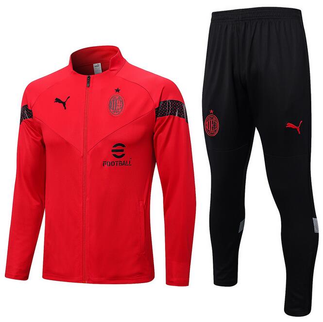 AC Milan 2022/23 Red Training Suit (Jacket+Trouser)