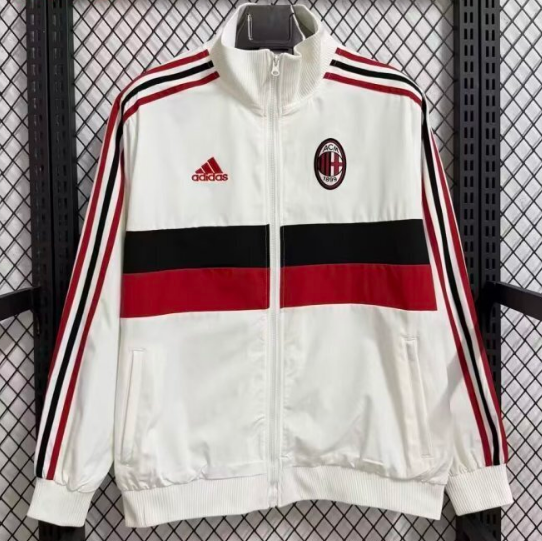 AC Milan 2025/26 White Red Windbreaker Jacket