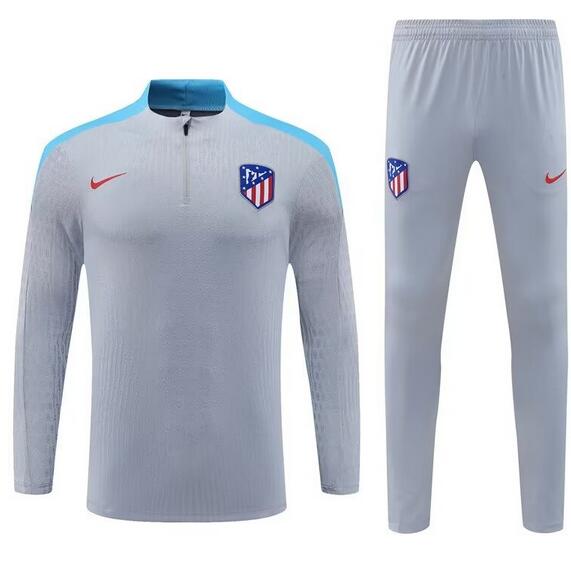 Atletico Madrid 2024/25 Grey Training Suits (Sweatshirt+Trouser)