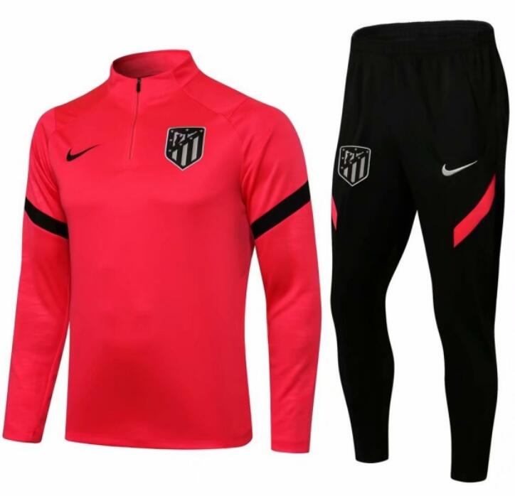 Atletico Madrid 2021/22 Pink Training Suit (Sweatshirt+Trouser)