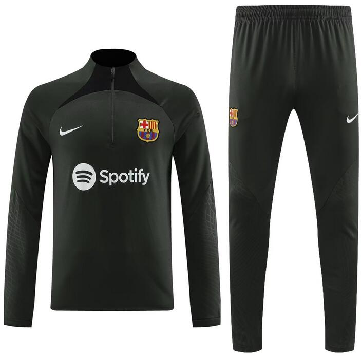 Barcelona 2023/24 Deep Green Training Suits (Sweatshirt+Trouser)