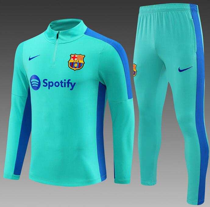Barcelona 2023/24 Green Training Suit (Sweatshirt+Trouser)