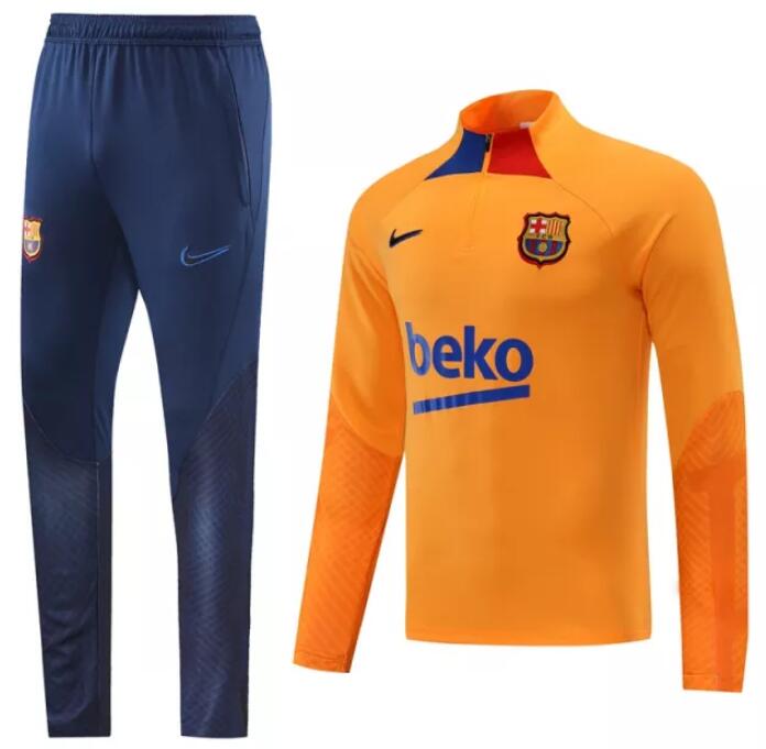 Barcelona 2022/23 Orange Training Suit (Sweatshirt+Trouser)