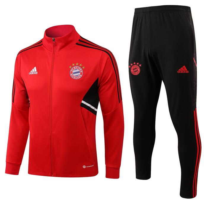 Bayern Munich 2022/23 Red Training Suit (Jacket+Trouser)