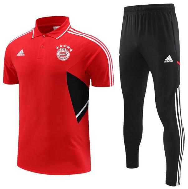 Bayern Munich 2022/23 Red Polo Suit (Shirt+Trouser)