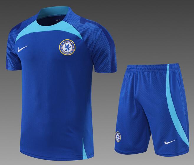 Chelsea 2022/23 Blue Training Uniforms (Shirt+Shorts)