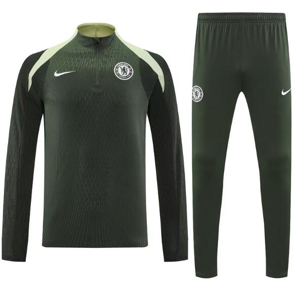 Chelsea 2025/26 Green Training Suits (Sweatshirt+Trousers)