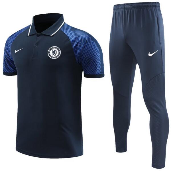 Chelsea 2022/23 Navy Polo Suit (Shirt+Trouser)