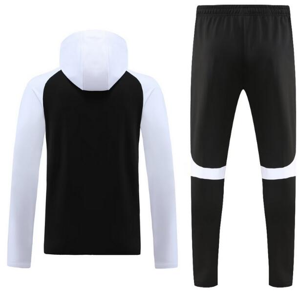 Chelsea 2023/24 White Black Training Suits (Hoodie Top+Trousers)