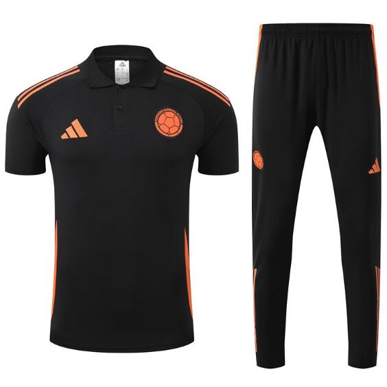 Colombia 2025/26 Black Polo Suit (Shirt+Trouser)