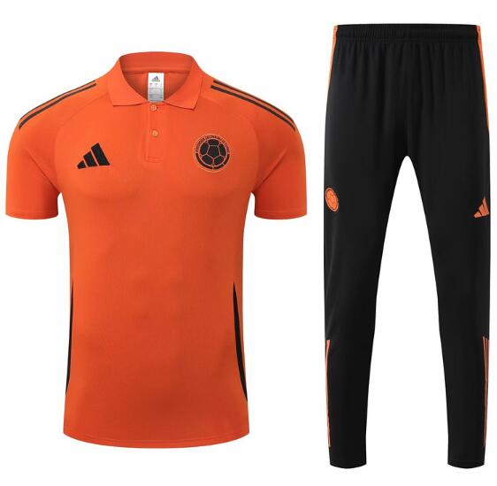 Colombia 2025/26 Orange Polo Suit (Shirt+Trouser)