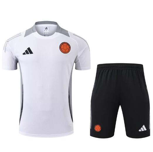 Colombia 2024/25 White Training Uniforms (Shirt+Shorts)