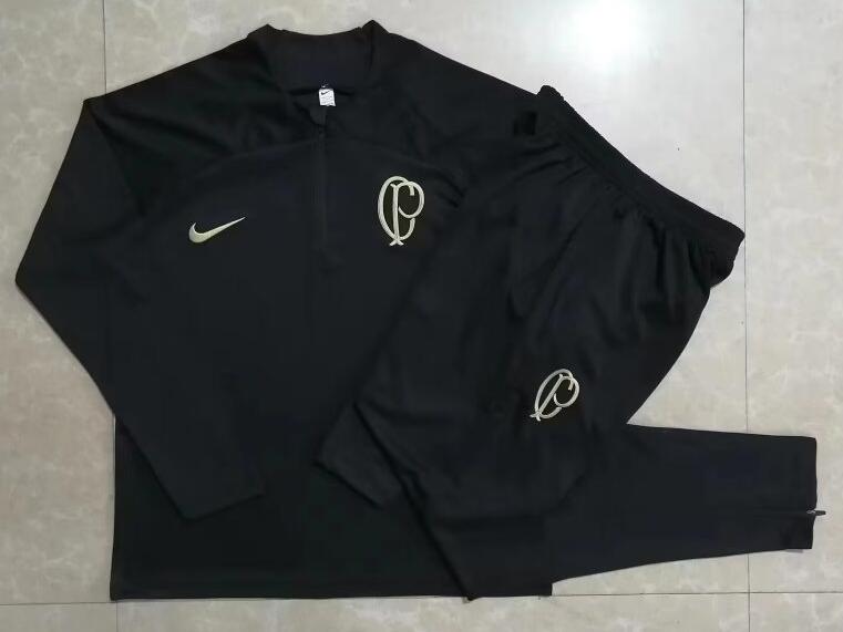 Corinthians 2023/24 Black Training Suit (Sweatshirt+Trouser)