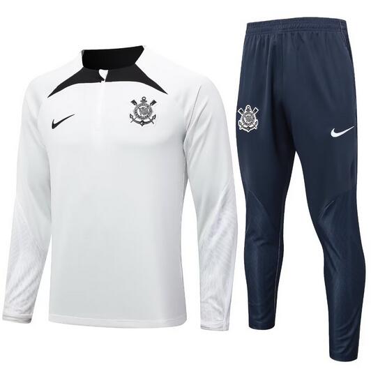 Corinthians 2024/25 White Training Suits (Sweatshirt+Trouser)