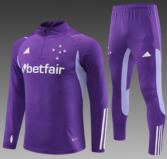 Cruzeiro 2023/24 Purple Training Suit (Sweatshirt+Trousers)