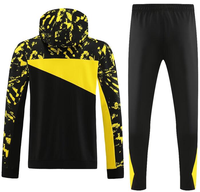 Dortmund 2023/24 Black Yellow Training Suit (Hoodie Sweatshirt+Trouser)