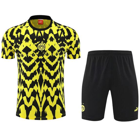 Dortmund 2025/26 Black Yellow Training Uniforms (Shirt+Shorts)