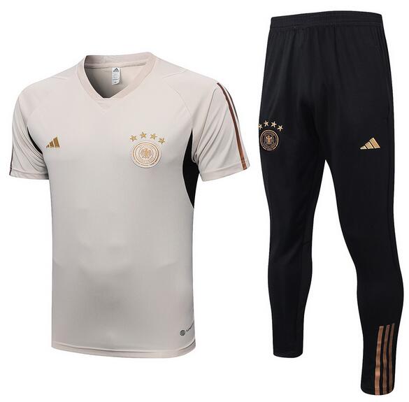 Germany 2022 World Cup Rice White Training Suits (Shirt+Trousers)