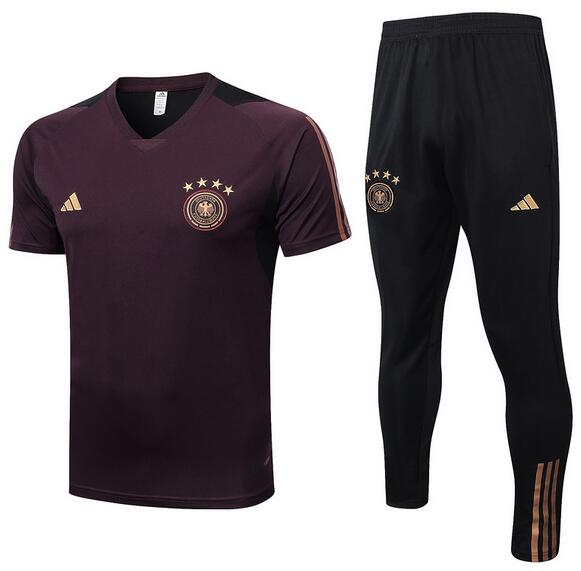 Germany 2022 World Cup Wine Red Training Suits (Shirt+Trousers)