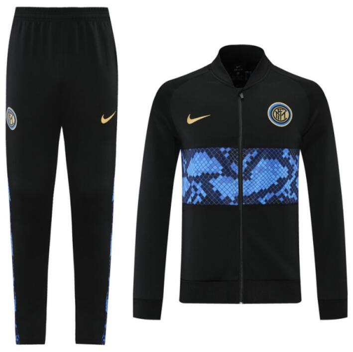 Inter Milan 2021 Black Blue Training Suit (Jacket+Trouser)