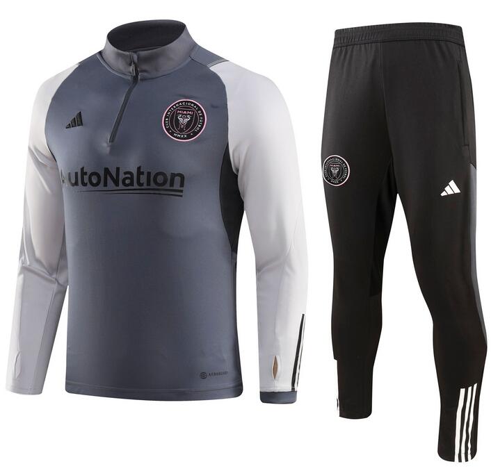 Kids Inter Miami 2023/24 Grey Training Suits (Sweatshirt+Trouser)