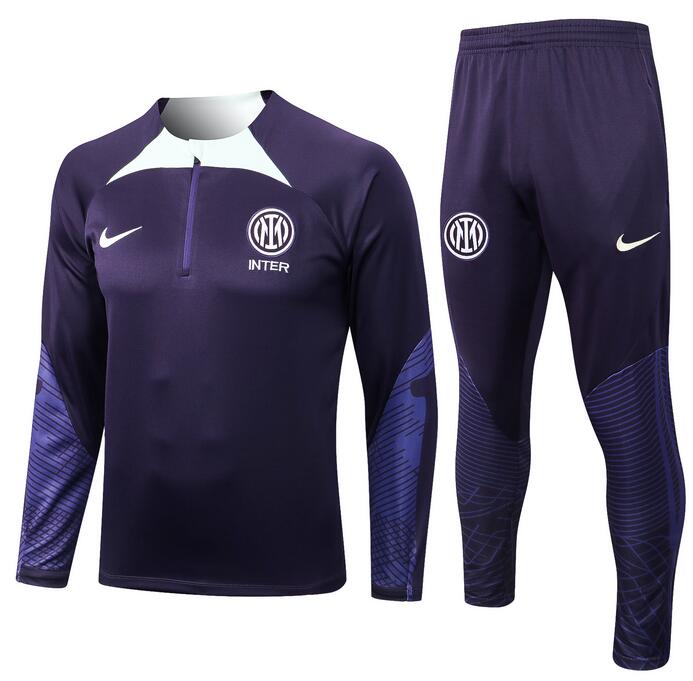 Inter Milan 2022/23 Purple Training Suits (Sweatshirt+Trouser)