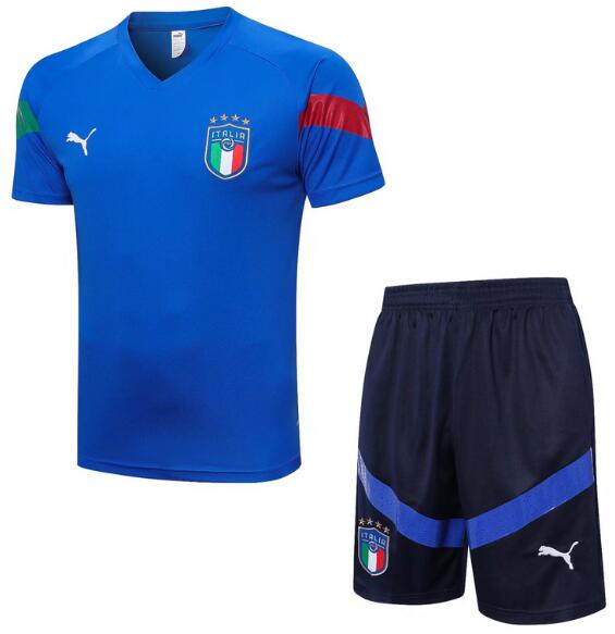 Italy 2022/23 Blue Training Uniforms (Shirt+Shorts)