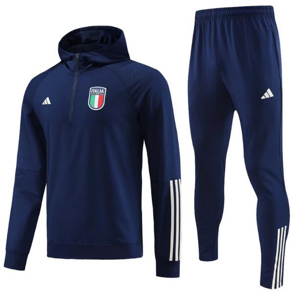 Italy 2023/24 Navy Training Suits (Hoodie Top+Trouser)