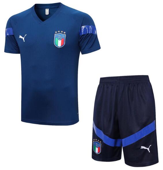 Italy 2022/23 Navy Training Uniforms (Shirt+Shorts)