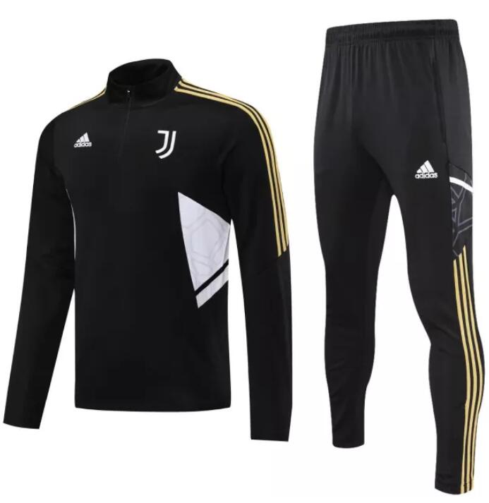Juventus 2022/23 Black Training Suit (Sweatshirt+Trouser)