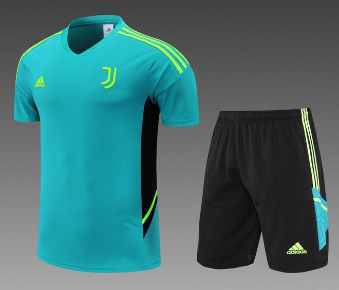 Juventus 2022/23 Green Training Uniforms (Shirt+Shorts)