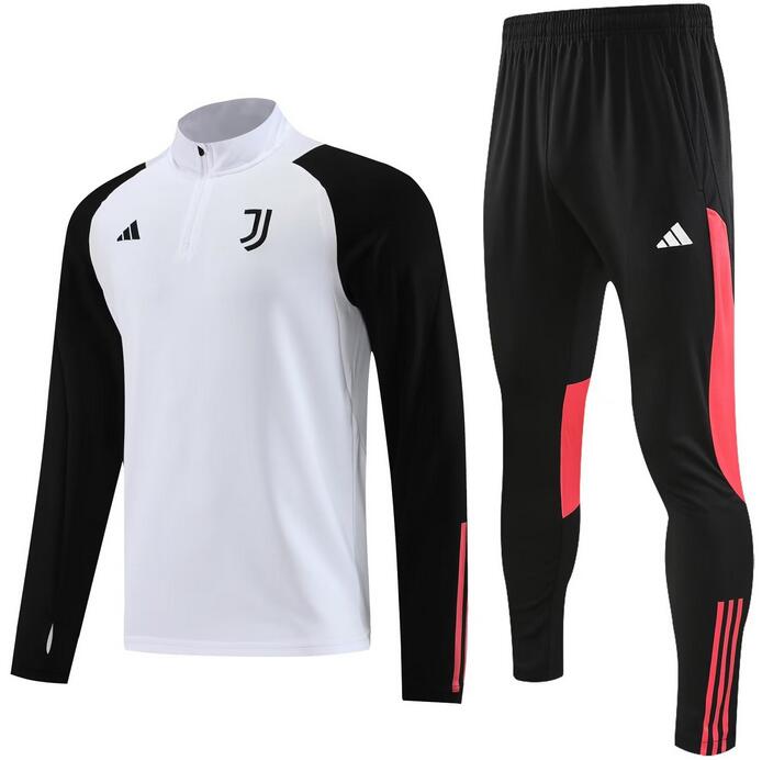 Juventus 2023/24 White Black Training Suit (Sweatshirt+Trouser)