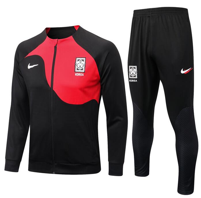 Korea 2022 Black Red Training Suits (Jacket+Trouser)
