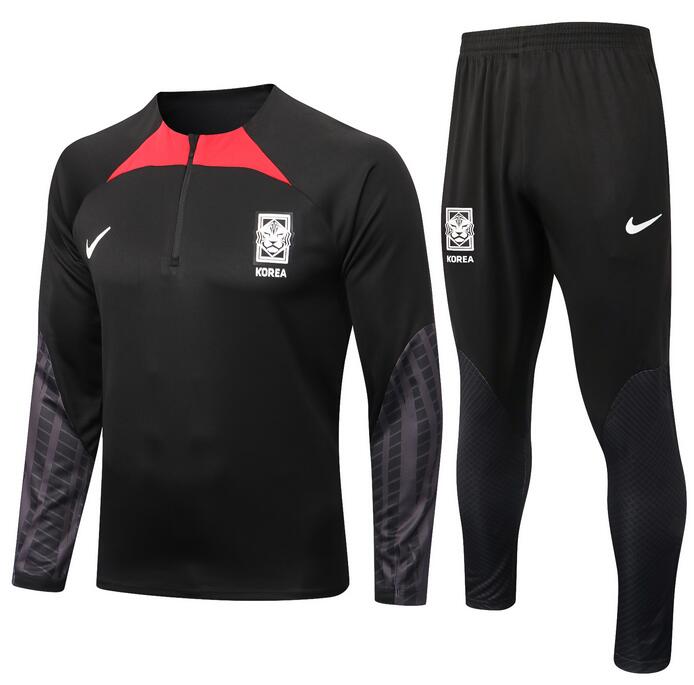 Korea 2022 Black Training Suits (Sweatshirt+Trouser)