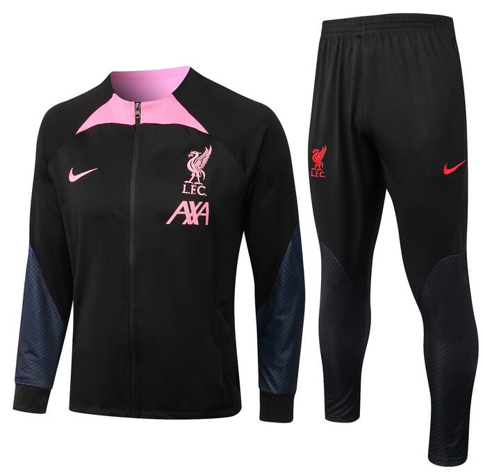 Liverpool 2022/23 Black Pink Training Suits (Jacket+Trouser)