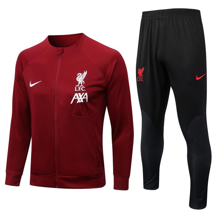 Liverpool 2022/23 Wine Red Training Suits (Jacket+Trouser