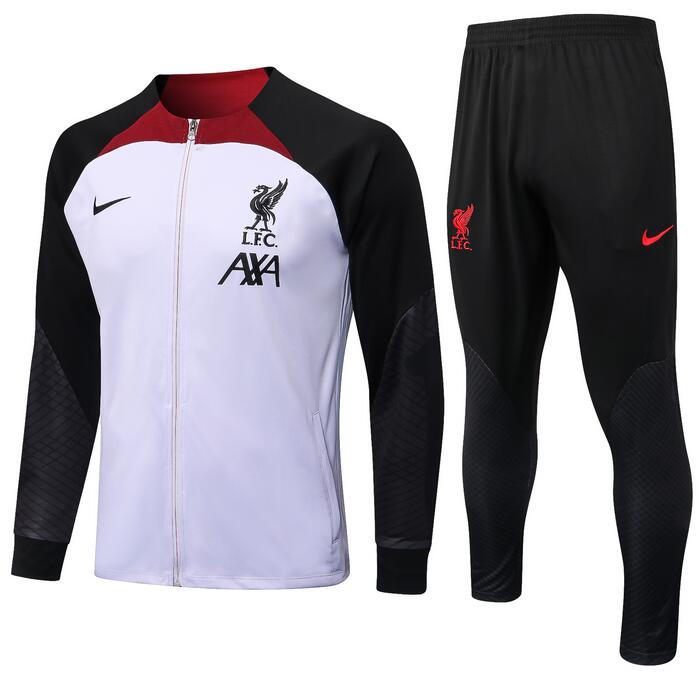 Liverpool 2022/23 White Training Suits (Jacket+Trouser)