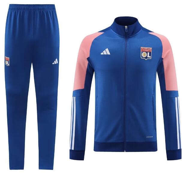 Lyon 2023/24 Blue Pink Training Suits (Jacket+Trouser)