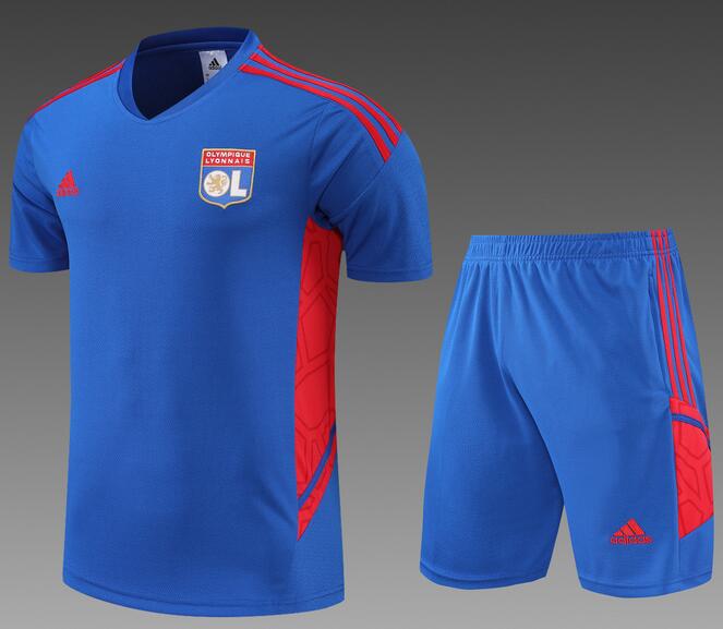 Lyon 2022/23 Blue Training Uniforms (Shirt+Shorts)