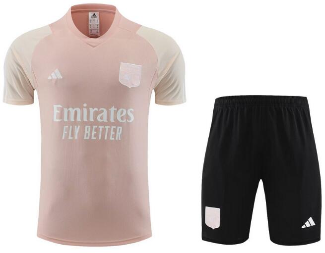 Lyon 2023/24 Pink Training Uniforms (Shirt+Shorts)