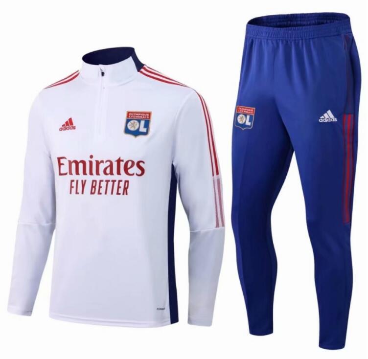 Lyon 2021/22 White Training Suit (Sweatshirt+Trouser)