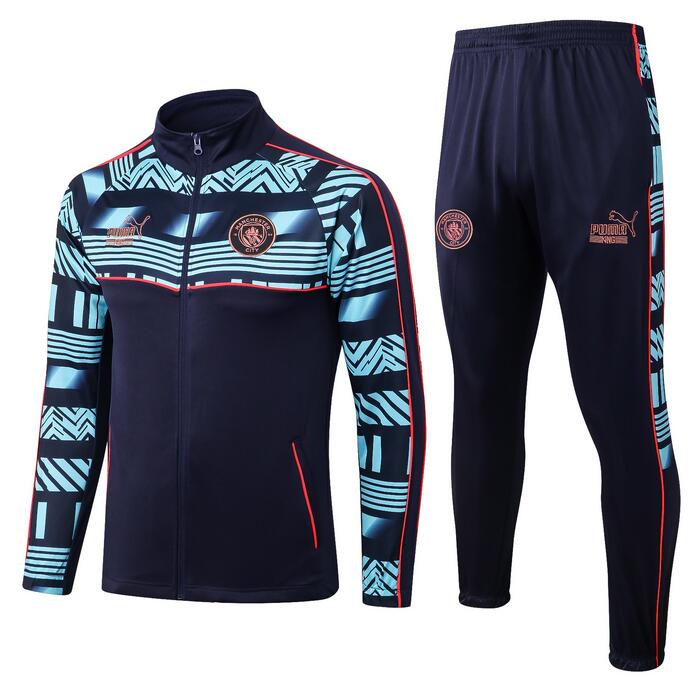 Manchester City 2022/23 Navy Blue Training Suit (Jacket+Trouser)