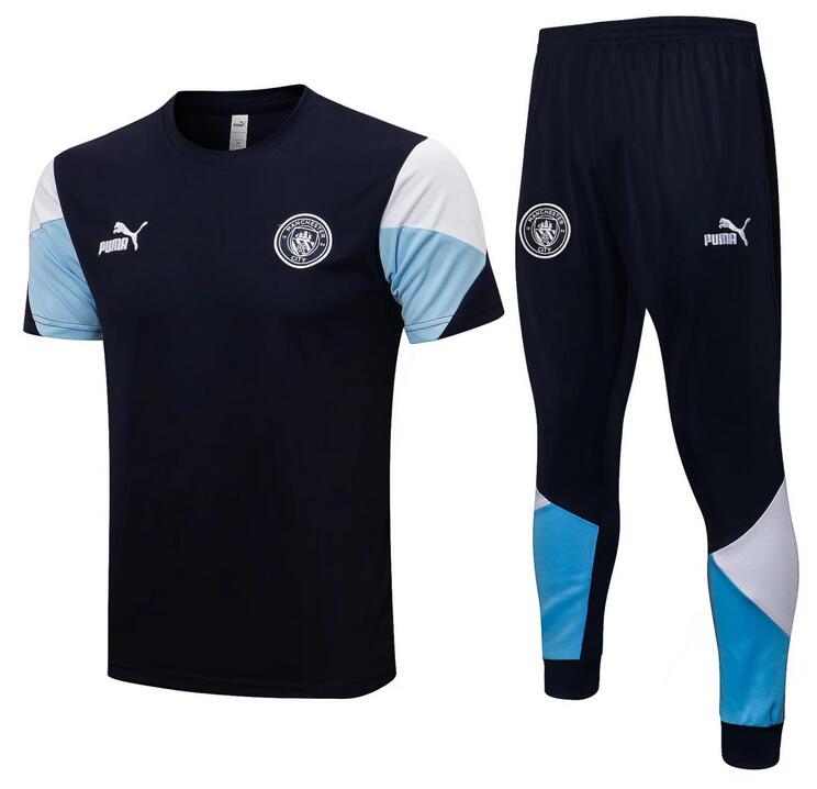 Manchester City 2021/22 Navy Training Suit (Shirt+Trouser)