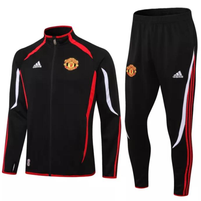 Manchester United 2021/22 Black Red Training Suit (Jacket+Trouser)