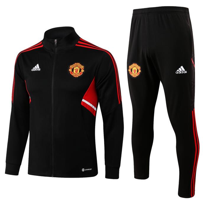 Manchester United 2022/23 Black Red Training Suit (Jacket+Trouser)