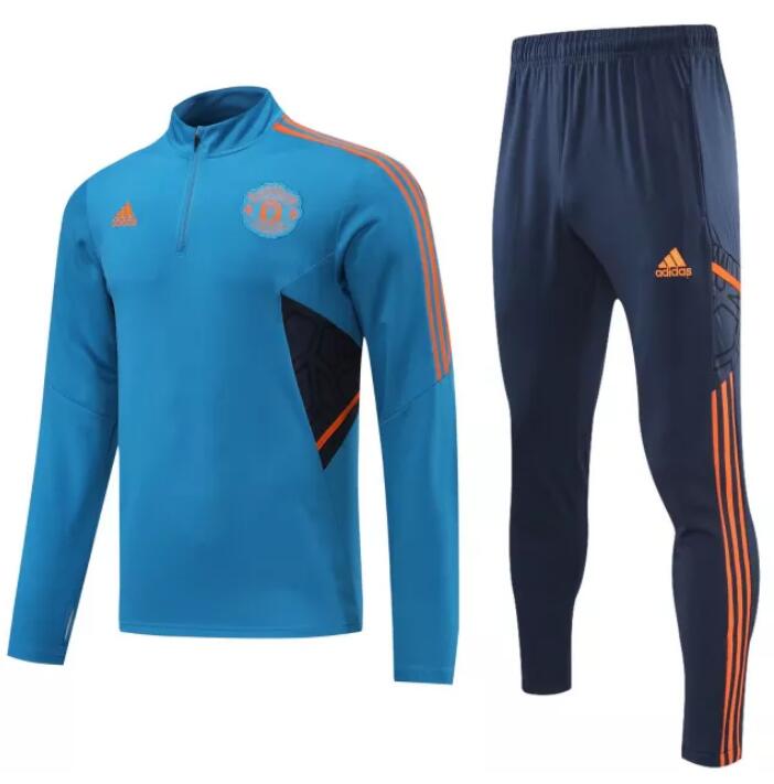 Manchester United 2022/23 Blue Training Suit (Sweatshirt+Trouser)