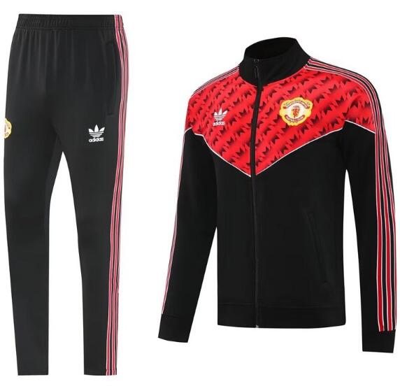 Manchester United 2025/26 Red Black Training Suit (Jacket+Trouser)