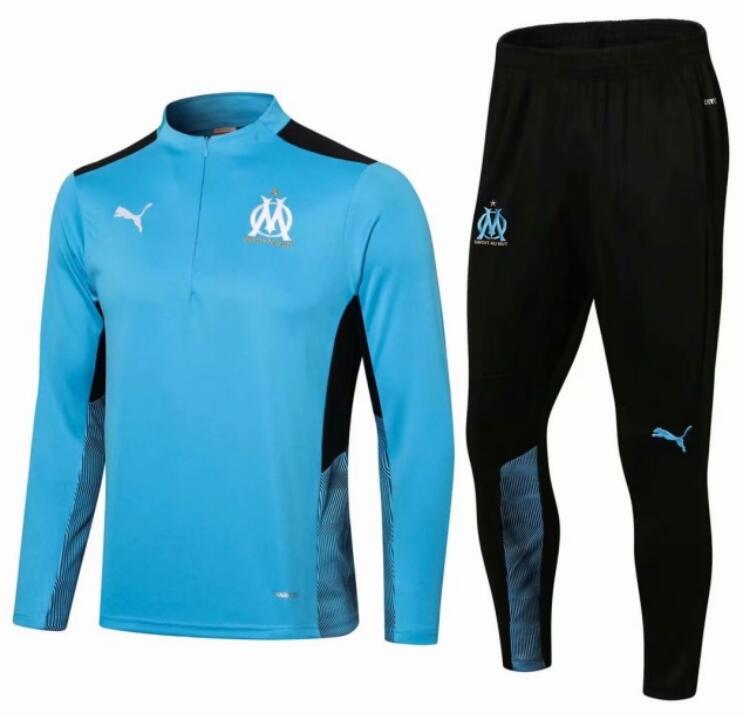 Marseilles 2021/22 Blue Training Suit (Sweatshirt+Trouser)