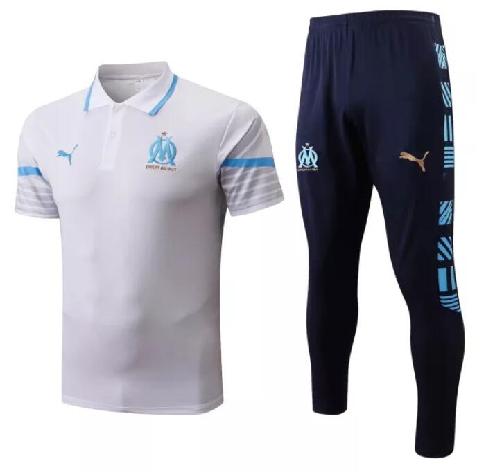 Marseilles 2022/23 White Polo Suit (Shirt+Trouser)